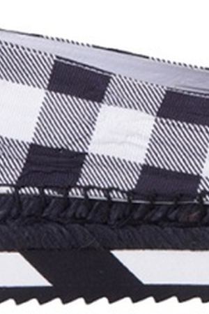 Слипоны в клетку с плетеной отделкой Dolce & Gabbana 59991027