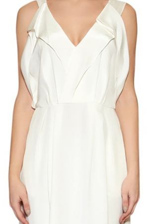 Белое платье с драпировкой 3.1 Phillip Lim 36591151