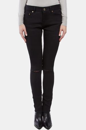 Черные джинсы с прорезями Saint Laurent 153191061 купить с доставкой