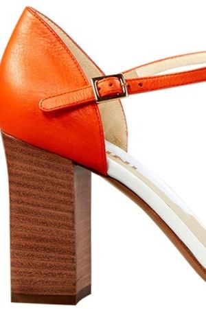 Оранжевые босоножки на высоком каблуке Pollini 108491242 вариант 2 купить с доставкой