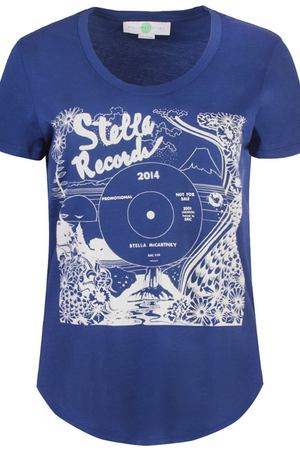 Синяя футболка с принтом Stella McCartney 19391248 купить с доставкой