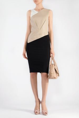 Платье-футляр с комбинированным дизайном Roland Mouret 18791266