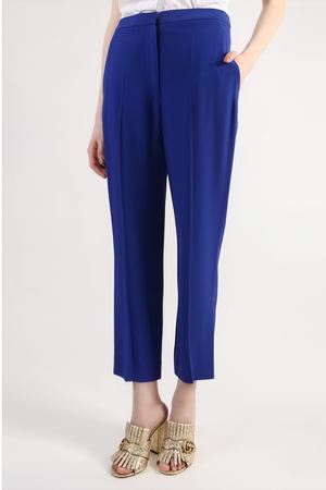 Синие укороченные брюки Alexander McQueen 38491396 купить с доставкой
