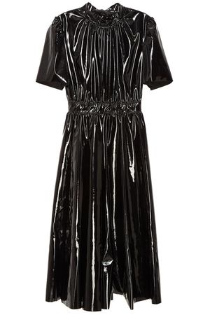 Черное виниловое платье MSGM 29691423 купить с доставкой