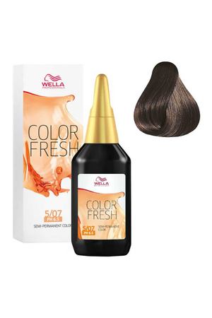 WELLA 5/07 краска оттеночная для волос, светло-коричневый натуральный коричневый / Color Fresh 75 мл Wella 81569900