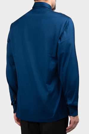Рубашка хлопковая Monteverdi Monteverdi 9717/130-т. Синий купить с доставкой