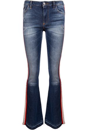 Расклешенные джинсы с лампасами Philipp Plein Philipp Plein F18C WDT0713 Синий купить с доставкой