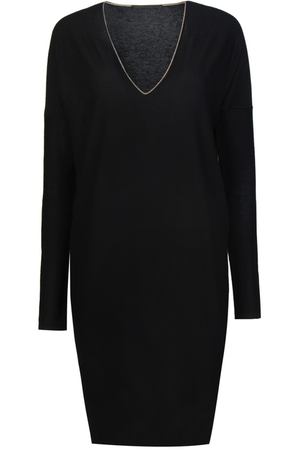 Черное платье-миди Agnona 254091952 купить с доставкой