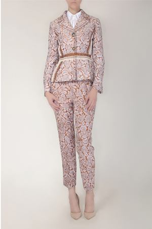 Укороченные брюки с цветочным узором Prada 4091631 купить с доставкой
