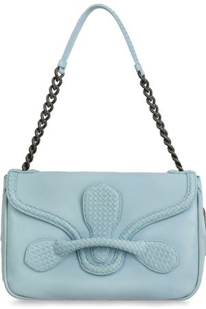 Голубая кожаная сумка Bottega Veneta 166991985 купить с доставкой