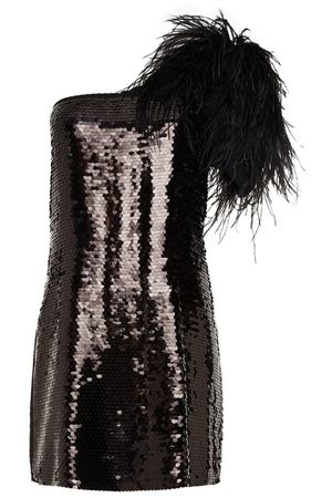 Асимметричное платье с перьями №21 3591582 вариант 2 купить с доставкой