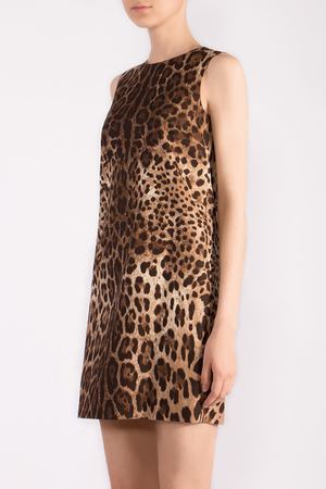 Мини-платье с леопардовыми принтом Dolce & Gabbana 59992192 купить с доставкой