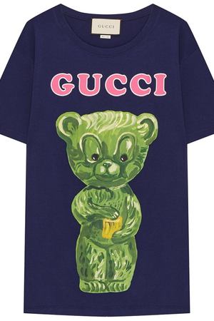 Хлопковая футболка с принтом Gucci 47092478