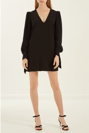 Черное платье с длинными рукавами Elisabetta Franchi 173292588