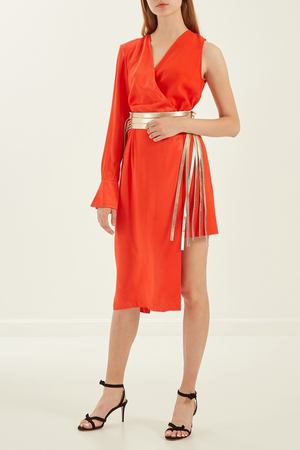 Красное платье асимметричного кроя Elisabetta Franchi 173292581 купить с доставкой