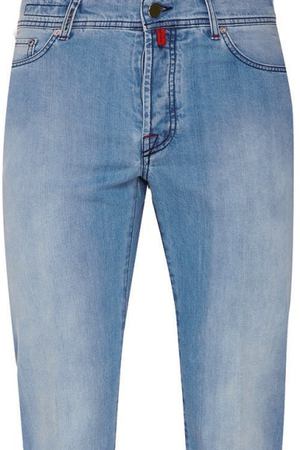 Выбеленные голубые джинсы Kiton 167192717