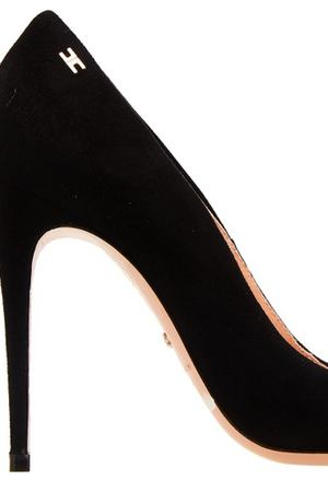 Черные туфли с аппликацией Elisabetta Franchi 173293001 купить с доставкой