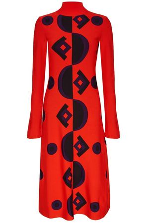Красное платье с контрастным рисунком Marni 29493200 купить с доставкой