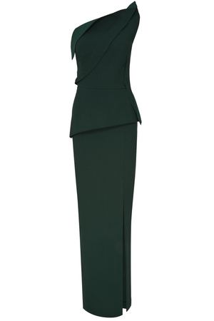 Зеленое платье с асимметричной драпировкой Roland Mouret 18793152 вариант 2