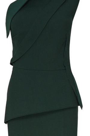Зеленое платье с асимметричной драпировкой Roland Mouret 18793152
