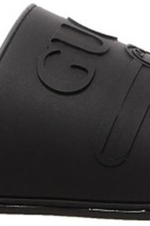 Черные шлепанцы с логотипом бренда Gucci 47092498