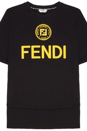 Футболка с принтом и аппликацией Fendi 163293548