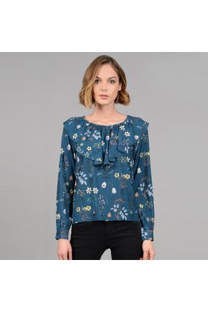 Блузка в воланами с длинными рукавами Molly Bracken 68938
