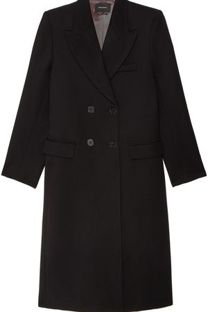 Черное двубортное пальто Joleen Isabel Marant 14093919 купить с доставкой