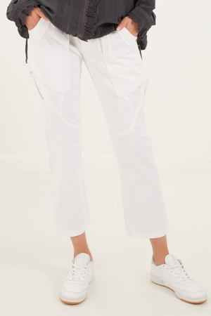 Укороченные белые брюки High 60893812