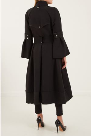 Двубортное черное пальто High 60893942 вариант 2