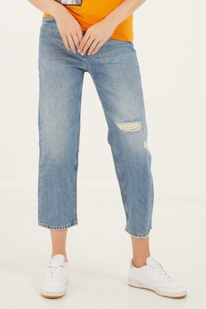 Укороченные джинсы с потертостями Jeanne Mih Jeans 17394555