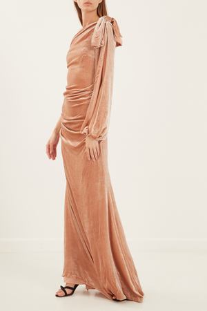Розовое бархатное платье Elisabetta Franchi 173293470