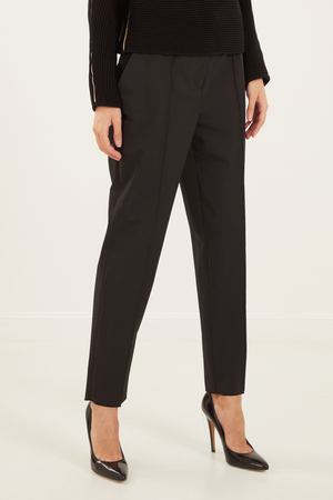 Черные брюки с поясом Elisabetta Franchi 173293502 купить с доставкой
