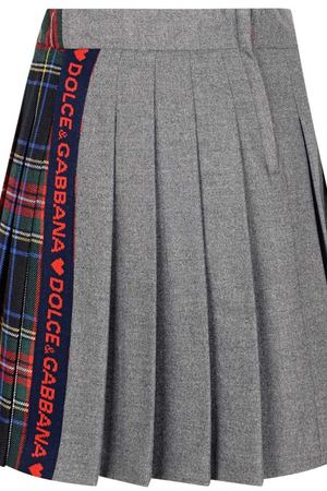 Комбинированная юбка в клетку Dolce & Gabbana Kids 120794645 купить с доставкой