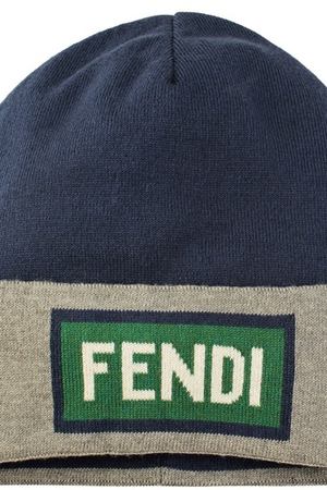 Комбинированная шапка с логотипом Fendi Kids 69094854