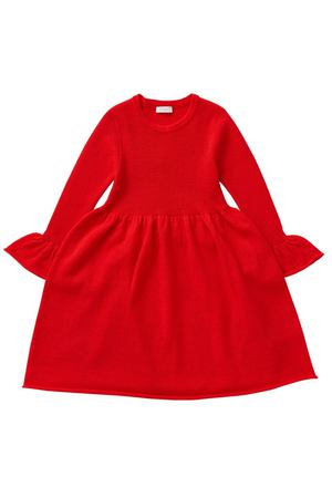 Красное шерстяное платье миди Il Gufo 120595476 купить с доставкой