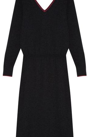 Темно-серое платье с контрастной отделкой Tegin 85394868 вариант 3