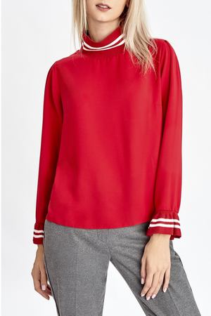 Красная блузка с контрастной отделкой Mila Marsel 197695776