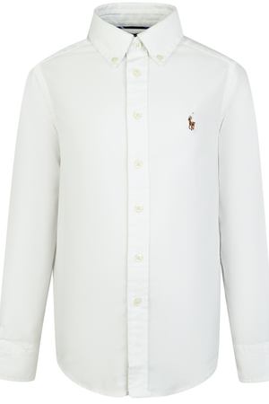 Белая рубашка с логотипом Ralph Lauren 125295768