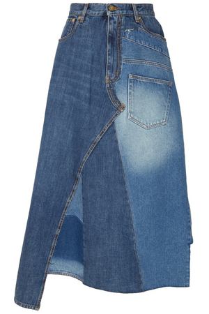 Комбинированная джинсовая юбка Loewe 80695362