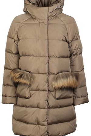 Зимнее пальто с меховой отделкой Il Gufo 120595862 купить с доставкой