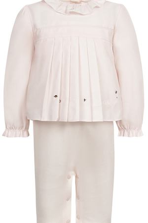 Хлопковый комбинезон с оборками Dior Kids 111595824 купить с доставкой