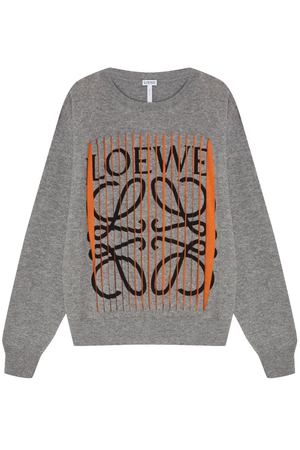 Серый пуловер из кашемира Loewe 80696647 купить с доставкой