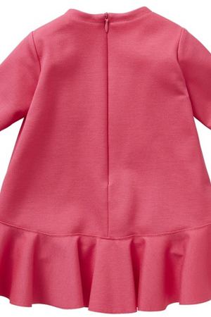 Розовое платье с оборками Il Gufo 120597020