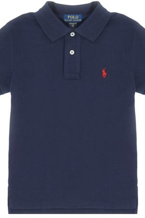 Синее хлопковое поло Ralph Lauren 125298138 вариант 2