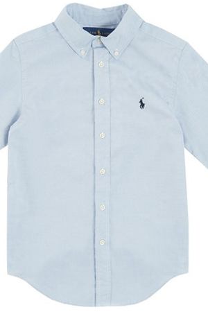 Хлопковая голубая рубашка Ralph Lauren 125298162 купить с доставкой