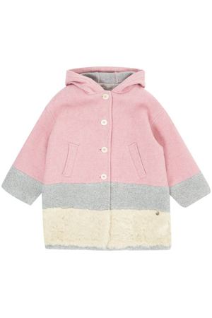 Розовое пальто с фактурной отделкой Simonetta 132798285 купить с доставкой