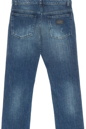 Голубые потертые джинсы Dolce & Gabbana Kids 120798258 купить с доставкой