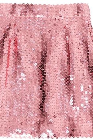 Розовая юбка с пайетками Dolce & Gabbana Kids 120798297