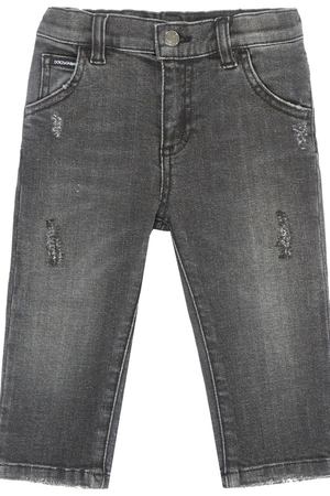 Серые джинсы с потертостями Dolce & Gabbana Kids 120798296